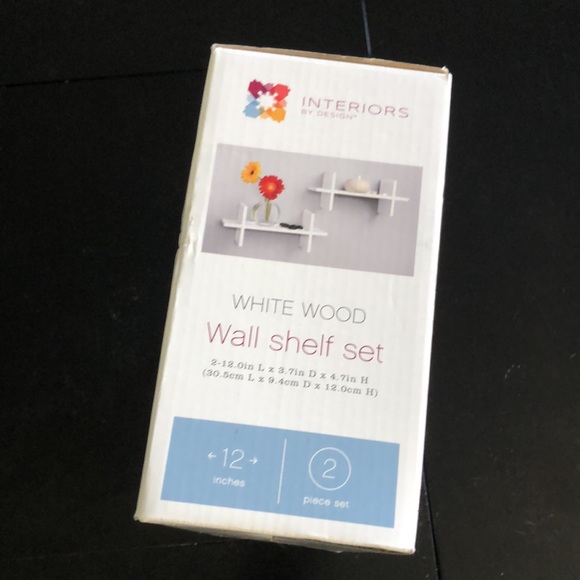 Interiors by Design White Wood Wall Shelf Set - Picture 6 of 6